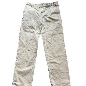 Caterpillar beige women’s work cargo pants, washed, never worn, size 14